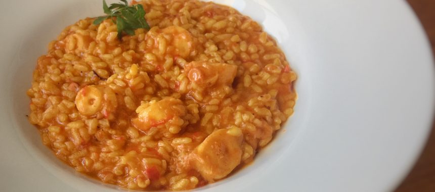 Arroz meloso con pulpo